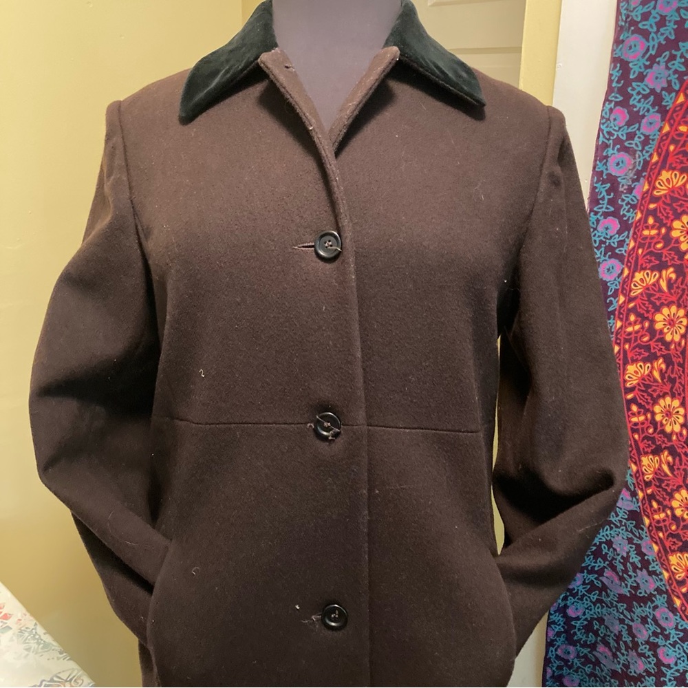 Size 12 Albert Nipon Long Wool Coat - image 4